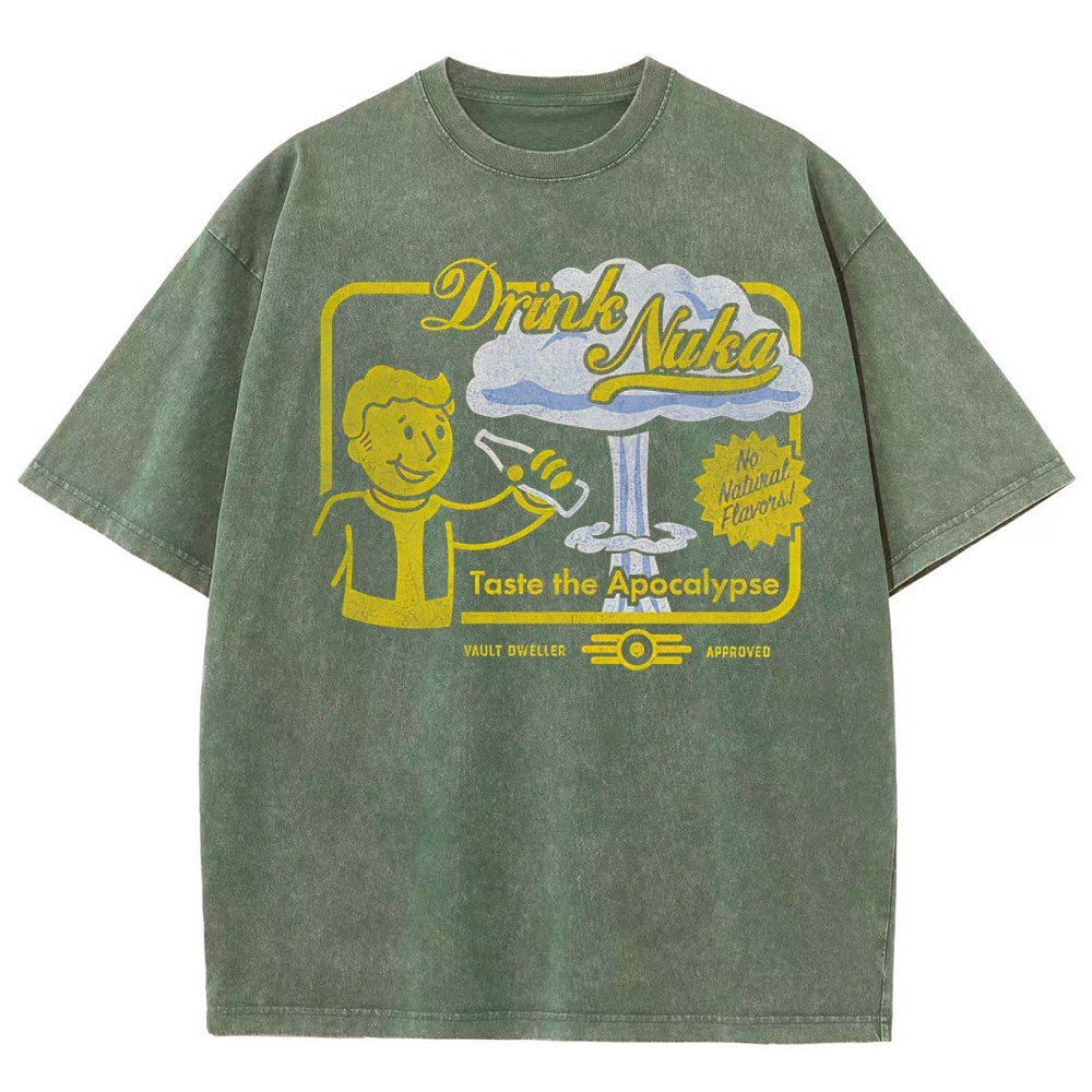 Retro Apocalypse Soda Poster Washed T-Shirt 