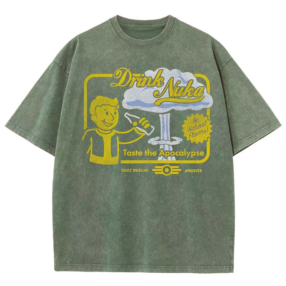 Retro Apocalypse Soda Poster Washed T-Shirt 