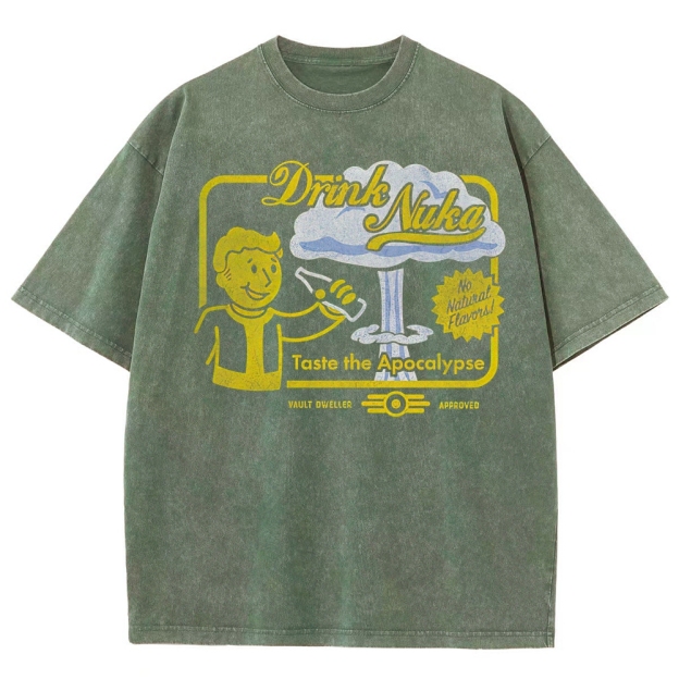 Retro Apocalypse Soda Poster Washed T-Shirt 