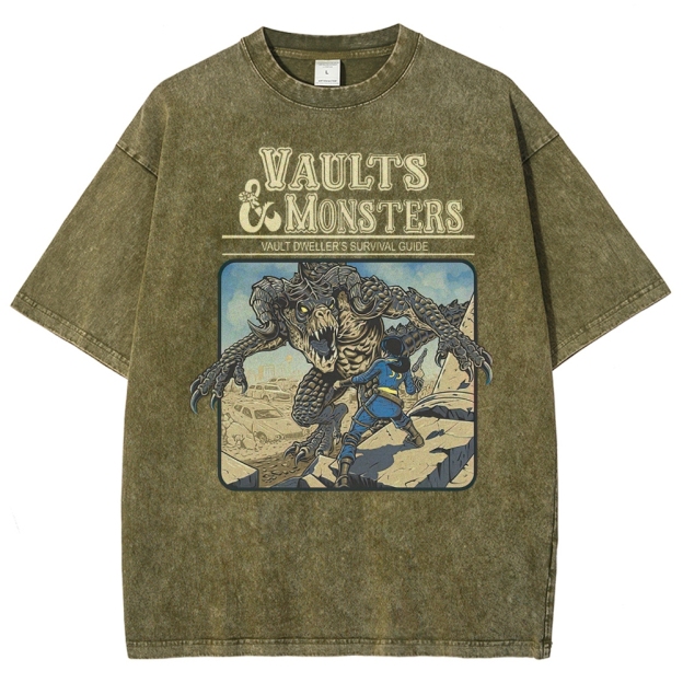 Vaults And Monsters Washed T-Shirt 