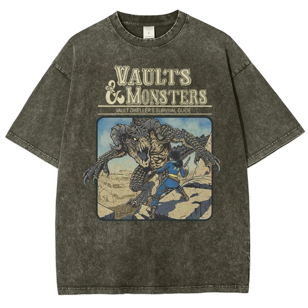 Vaults And Monsters Washed T-Shirt 