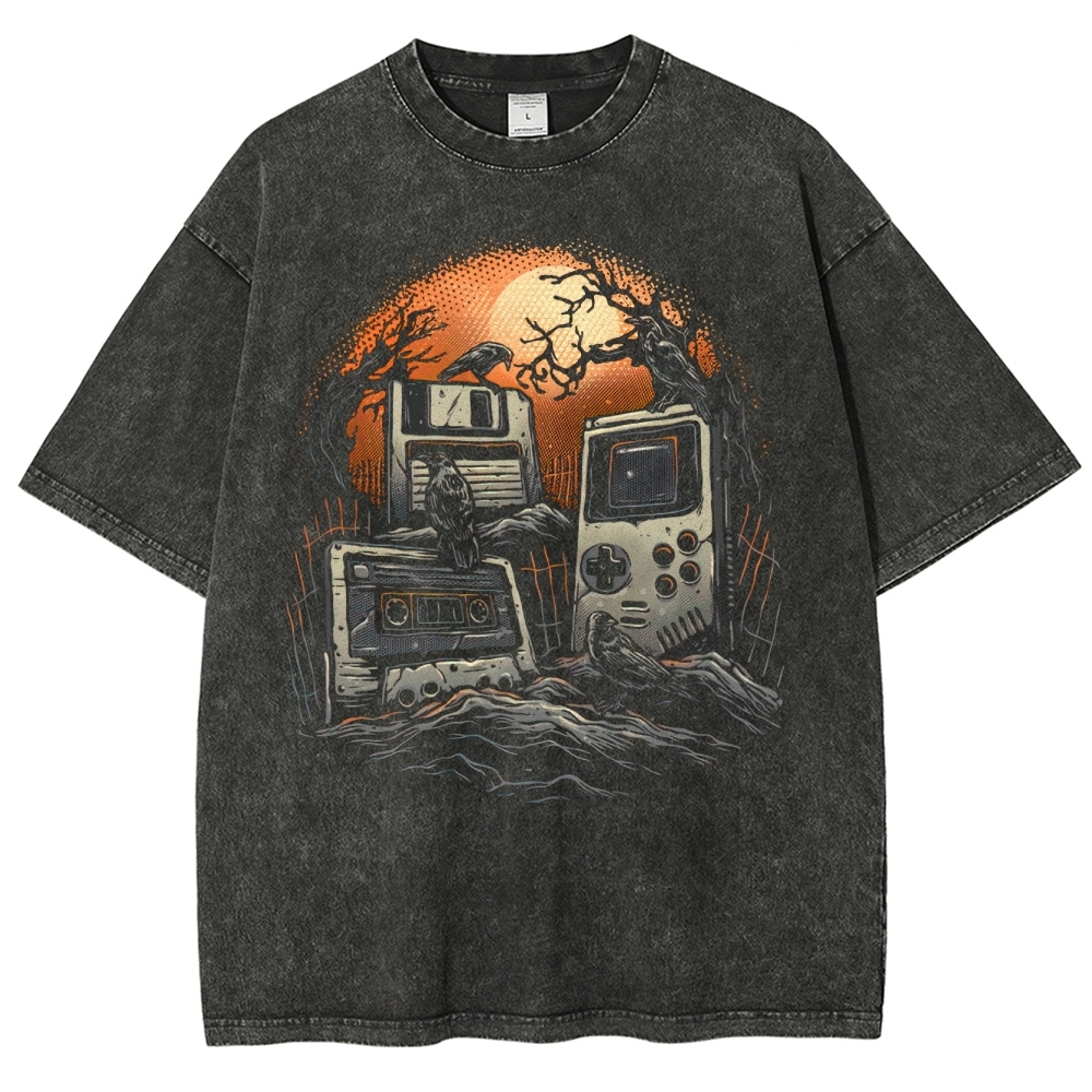Retro Graveyard Washed T-Shirt