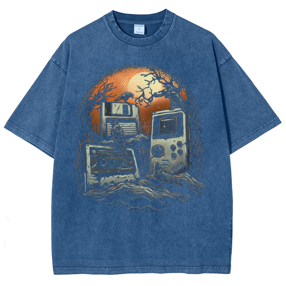 Retro Graveyard Washed T-Shirt 