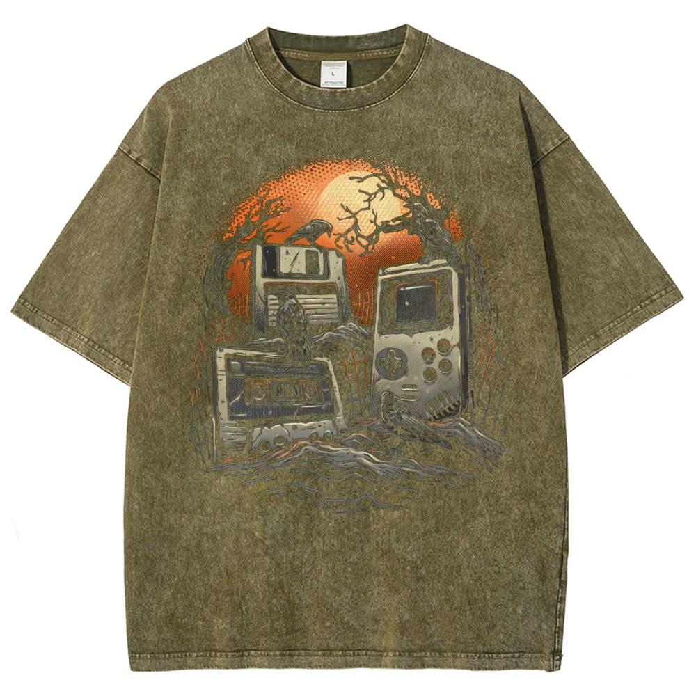 Retro Graveyard Washed T-Shirt 
