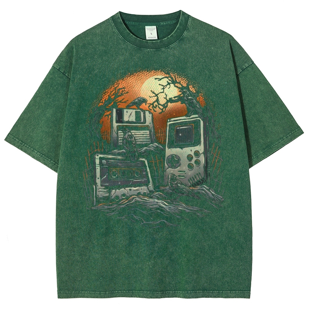 Retro Graveyard Washed T-Shirt 