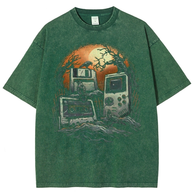 Retro Graveyard Washed T-Shirt 