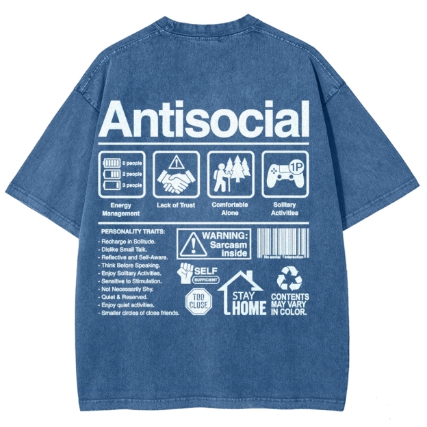 Retro Economic Crisis Graphic Washed T-Shirt 