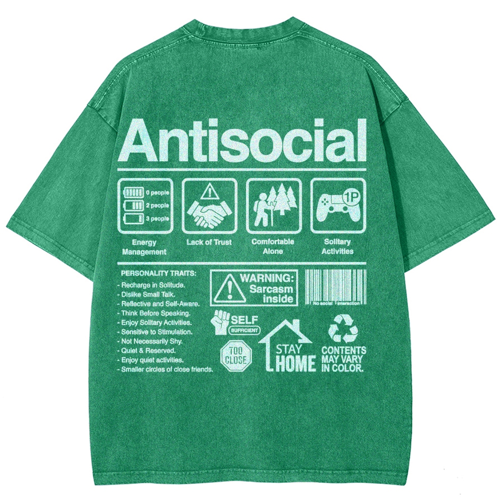 Retro Economic Crisis Graphic Washed T-Shirt 