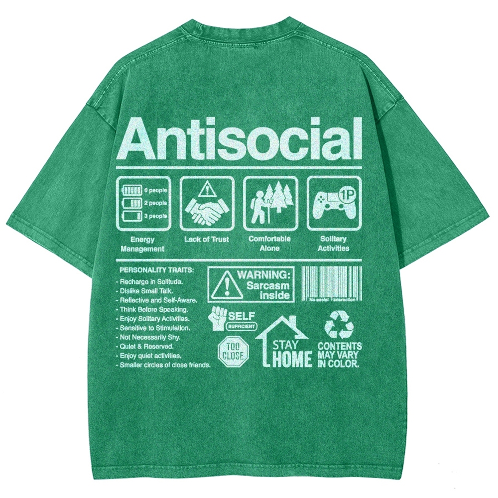 Retro Economic Crisis Graphic Washed T-Shirt 