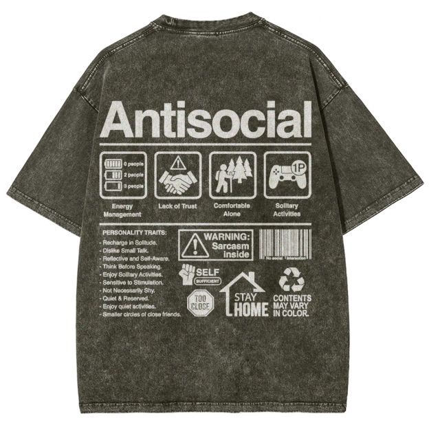 Retro Economic Crisis Graphic Washed T-Shirt 