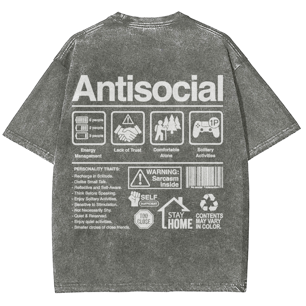 Retro Economic Crisis Graphic Washed T-Shirt 
