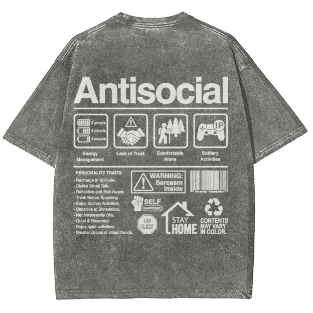 Retro Economic Crisis Graphic Washed T-Shirt 