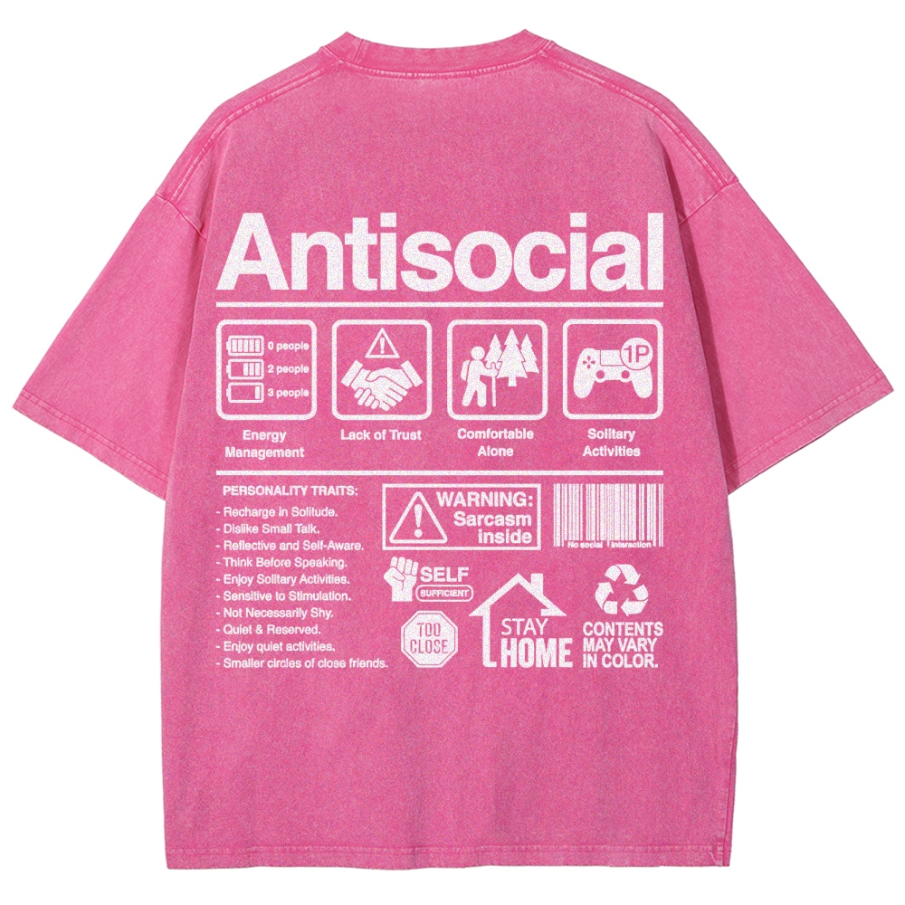 Retro Economic Crisis Graphic Washed T-Shirt 