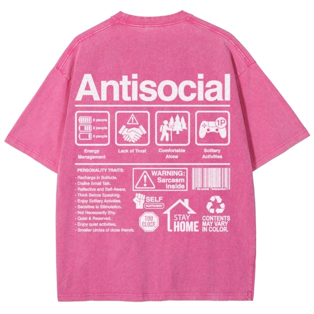 Retro Economic Crisis Graphic Washed T-Shirt 