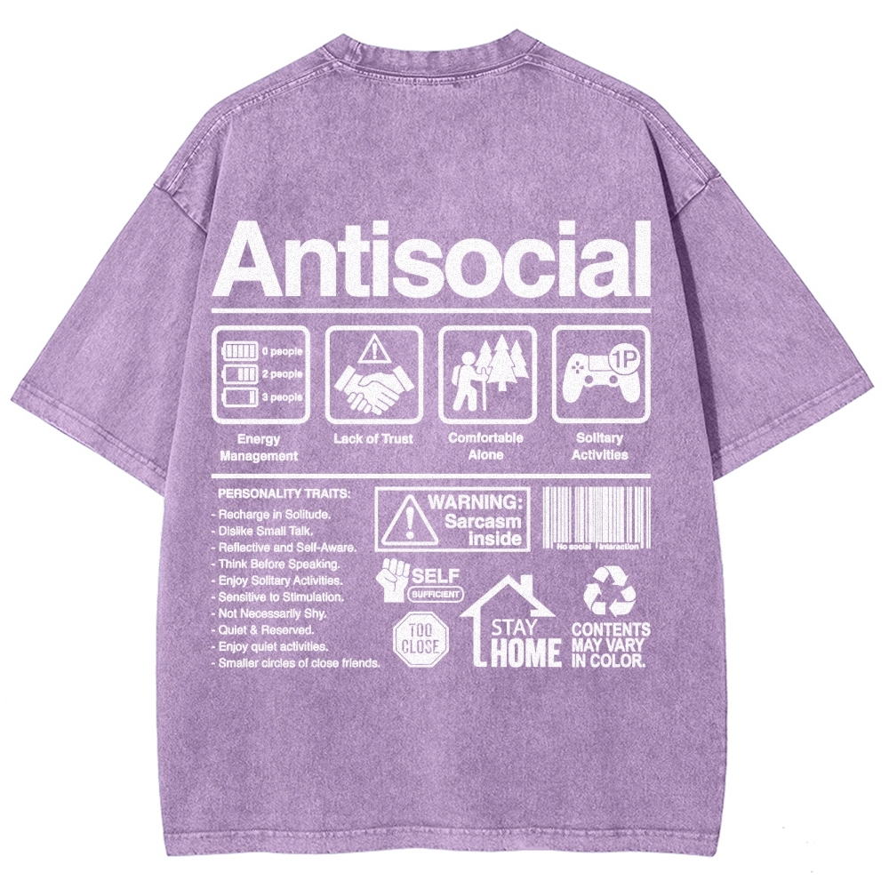 Retro Economic Crisis Graphic Washed T-Shirt 