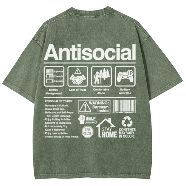 Retro Economic Crisis Graphic Washed T-Shirt 