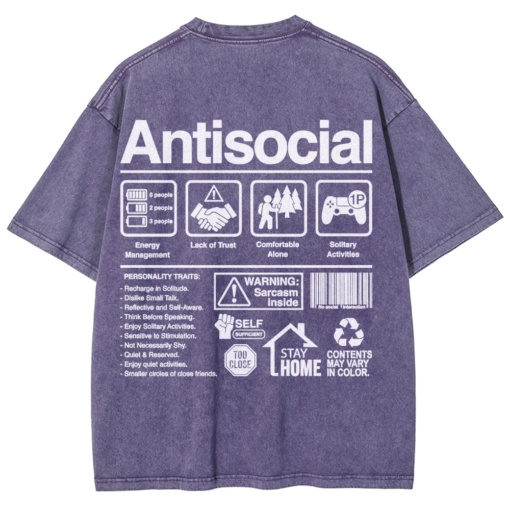 Retro Economic Crisis Graphic Washed T-Shirt 