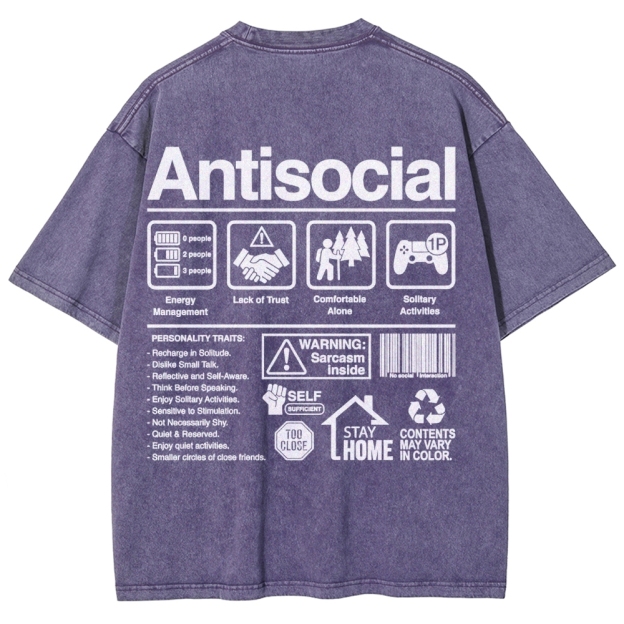 Retro Economic Crisis Graphic Washed T-Shirt 