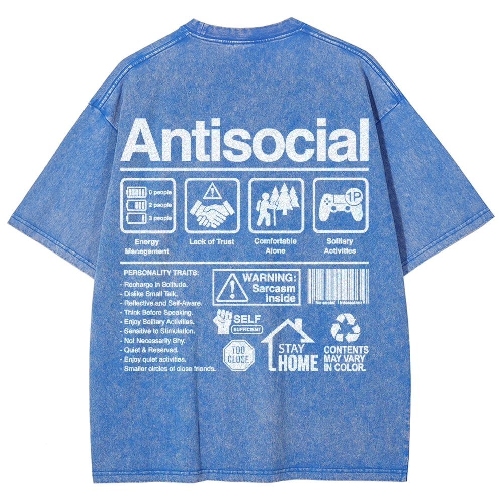 Retro Economic Crisis Graphic Washed T-Shirt 