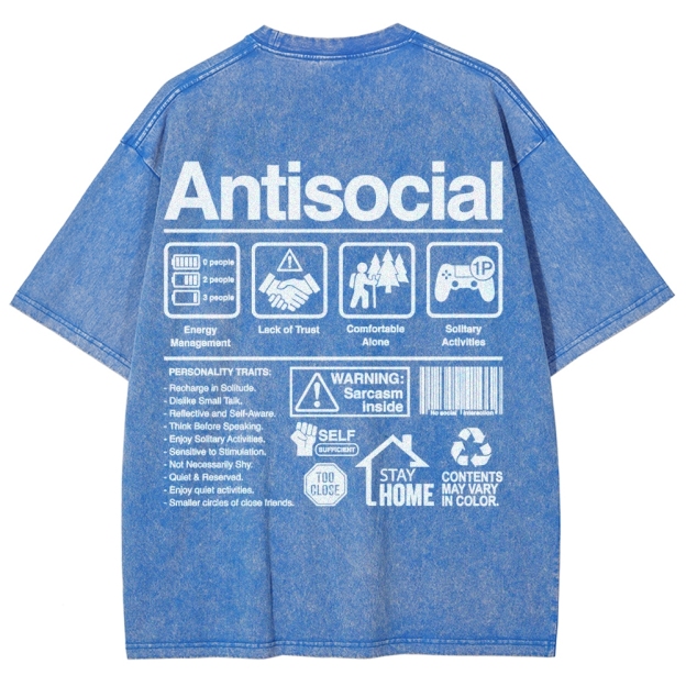 Retro Economic Crisis Graphic Washed T-Shirt 