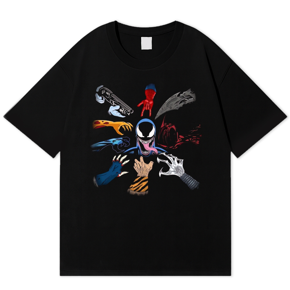 Symbiote Hand Collage Cotton T-shirt 
