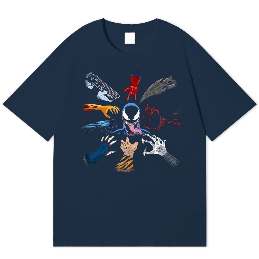 Symbiote Hand Collage Cotton T-shirt 
