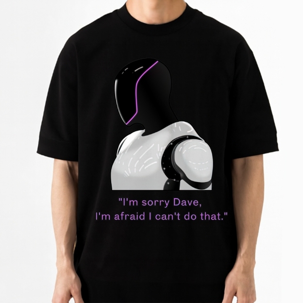 "Sorry Dave, The Gas Tank Is In Another Game" Pixel Parody Cotton T-shirt