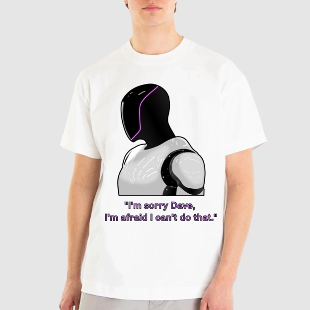 "Sorry Dave, The Gas Tank Is In Another Game" Pixel Parody Cotton T-shirt