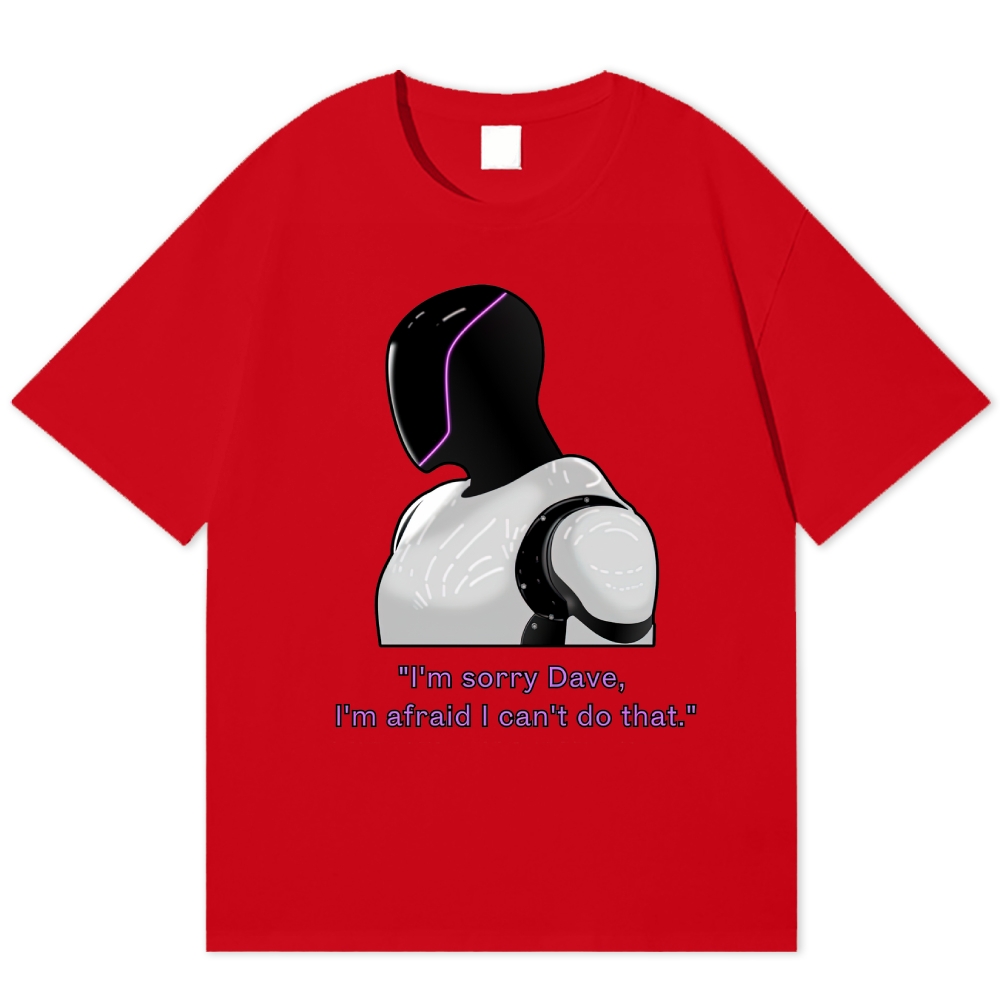 "Sorry Dave, The Gas Tank Is In Another Game" Pixel Parody Cotton T-shirt