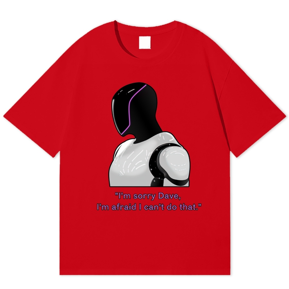 "Sorry Dave, The Gas Tank Is In Another Game" Pixel Parody Cotton T-shirt