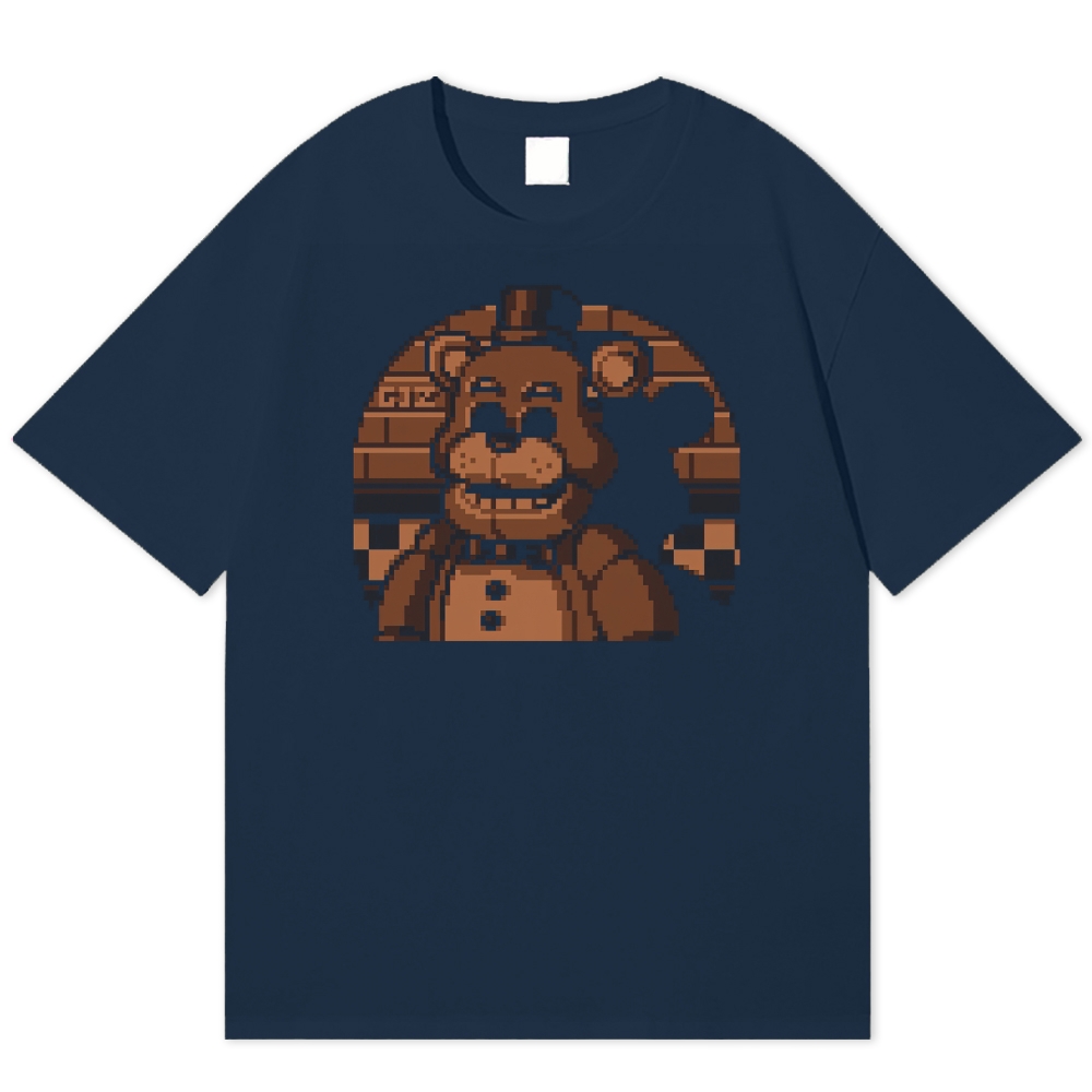 Pixel Art Animatronic Bear Retro Cotton T-shirt 