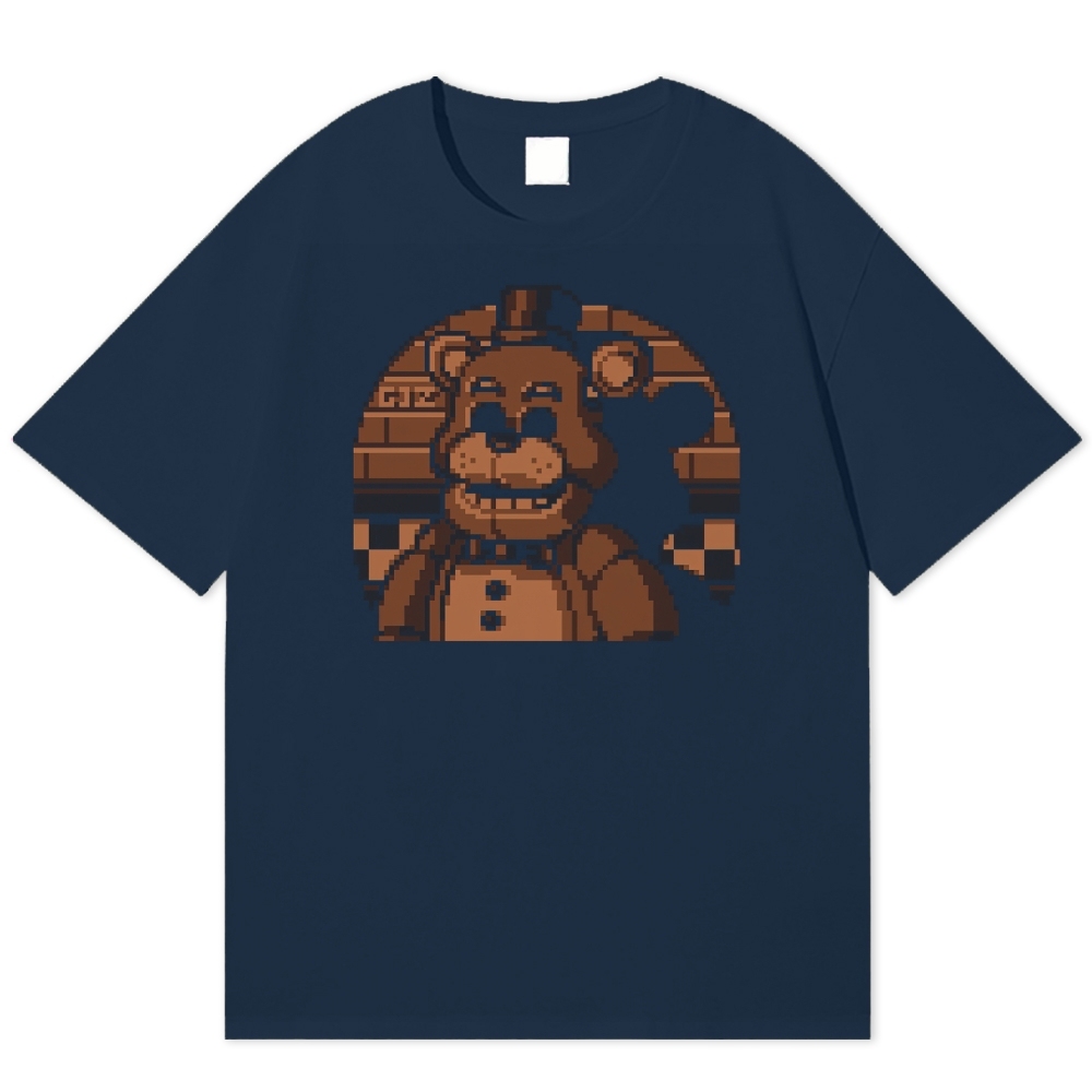 Pixel Art Animatronic Bear Retro Cotton T-shirt 