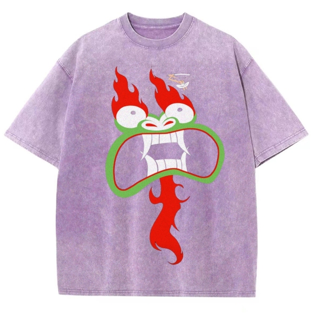 Samurai vs. Oni Demon Retro Washed T-Shirt