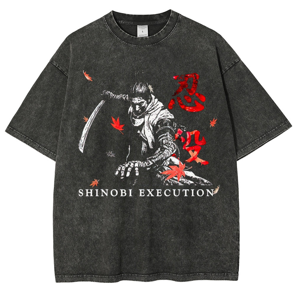 "Shinobi Execution" Feudal Ninja Washed T-Shirt