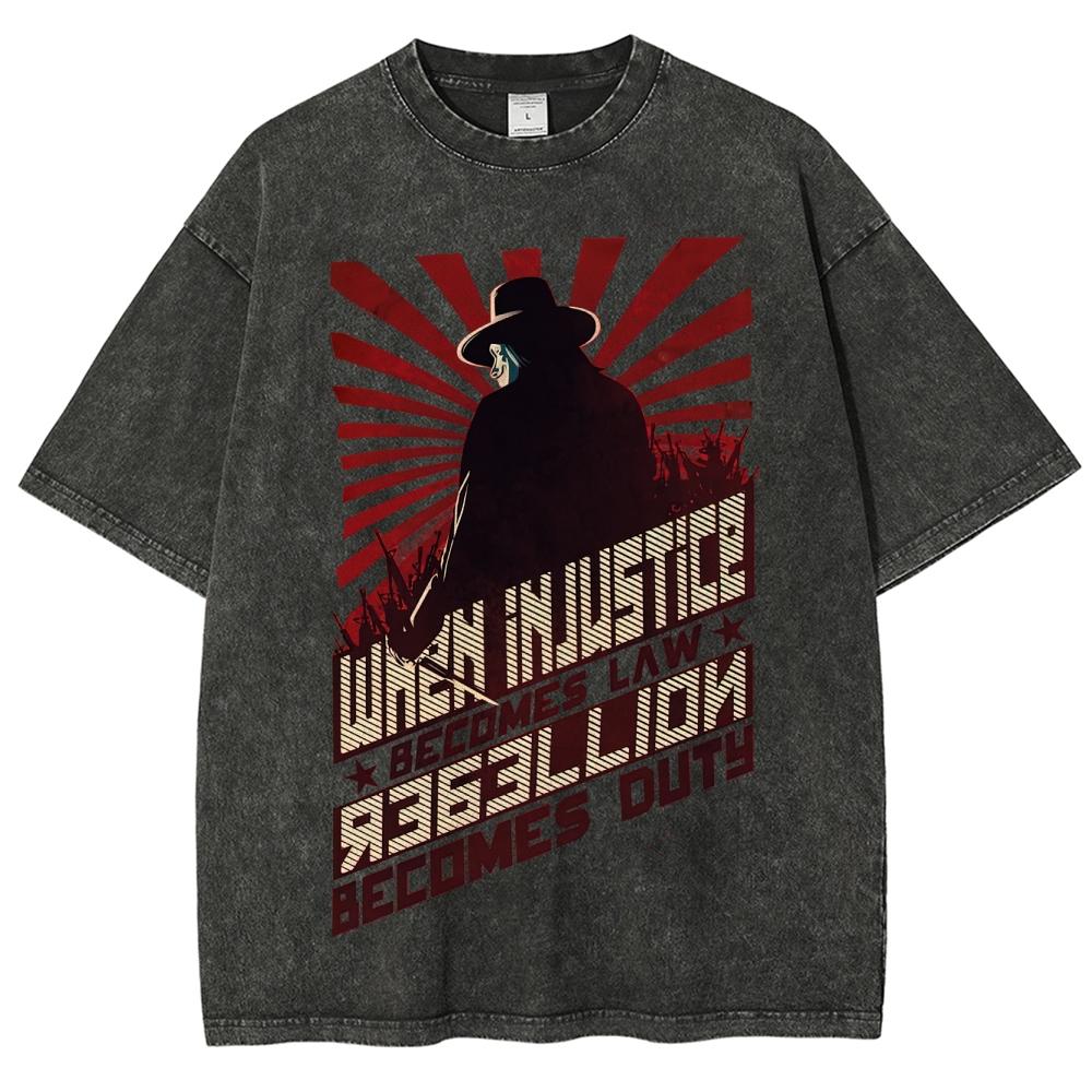 "When Injustice Becomes Law" Revolutionary Washed T-Shirt
