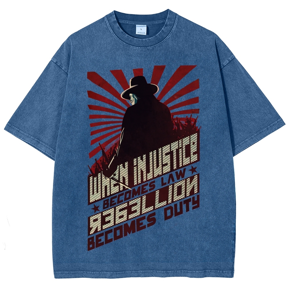 "When Injustice Becomes Law" Revolutionary Washed T-Shirt