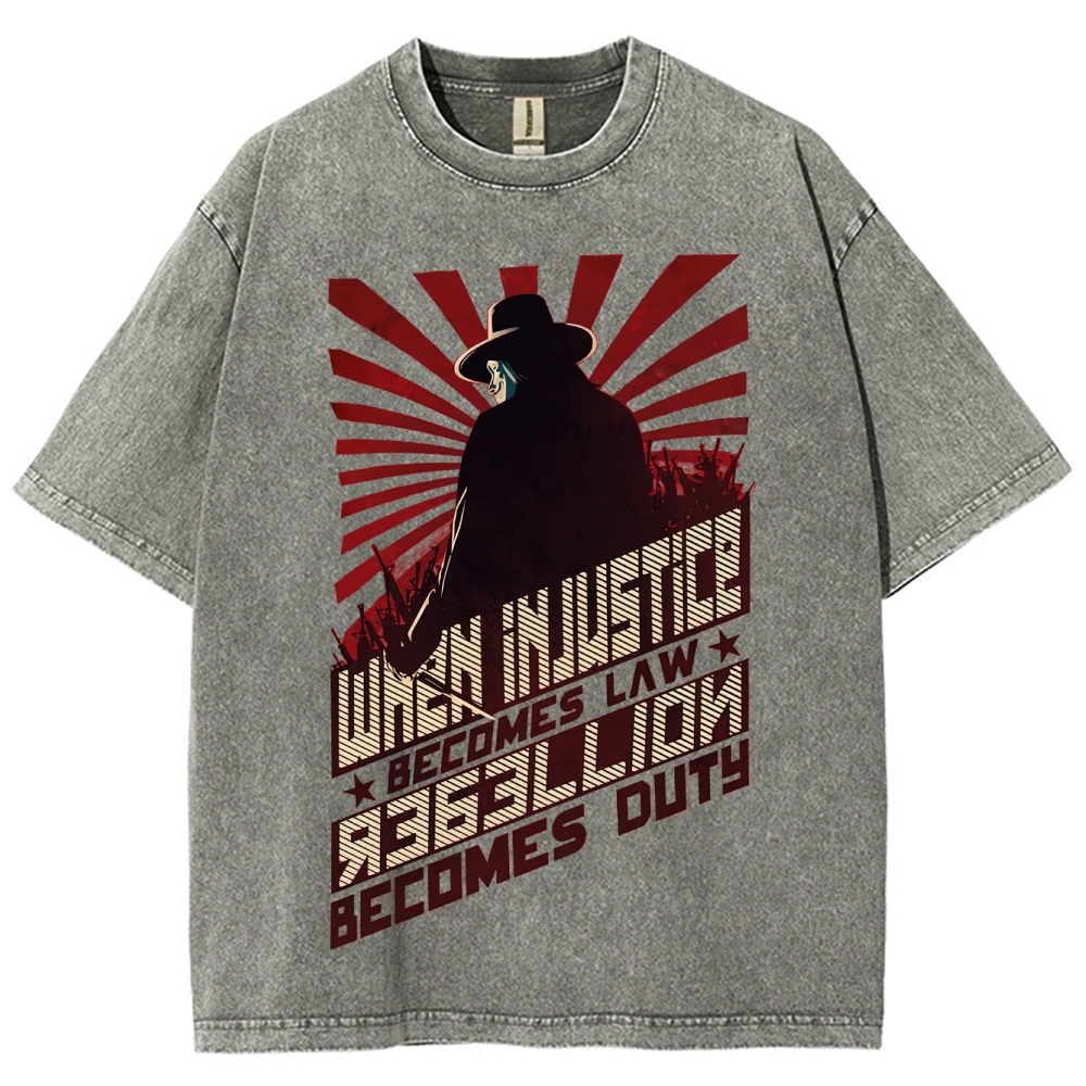 "When Injustice Becomes Law" Revolutionary Washed T-Shirt
