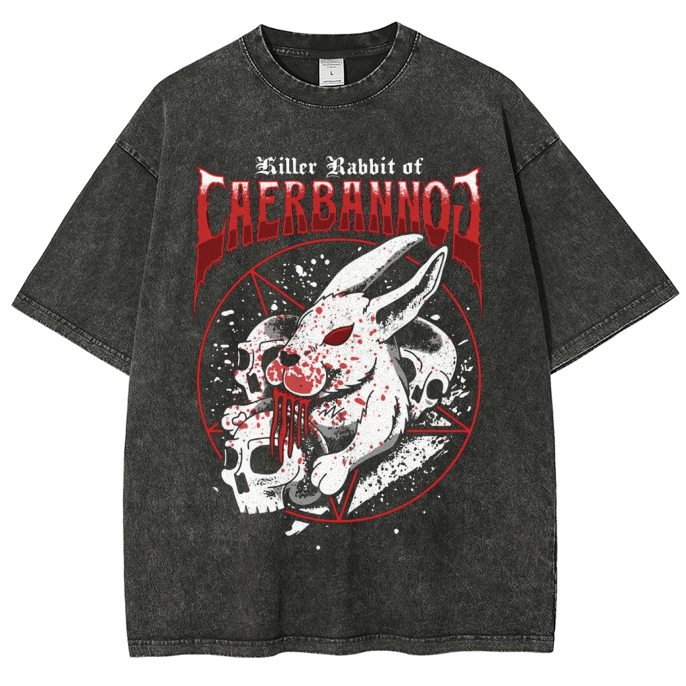 "Killer Rabbit of Caerbannog" Metal Washed T-Shirt