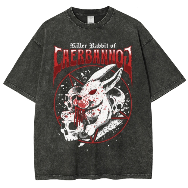 "Killer Rabbit of Caerbannog" Metal Washed T-Shirt