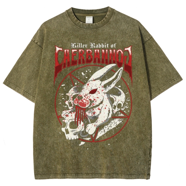 "Killer Rabbit of Caerbannog" Metal Washed T-Shirt