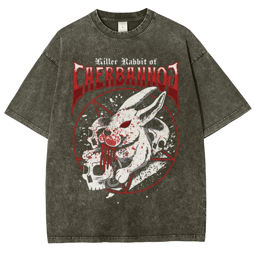 "Killer Rabbit of Caerbannog" Metal Washed T-Shirt