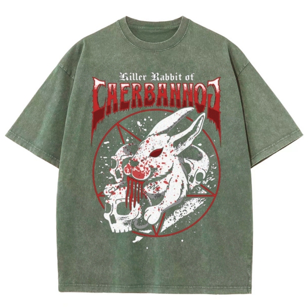"Killer Rabbit of Caerbannog" Metal Washed T-Shirt