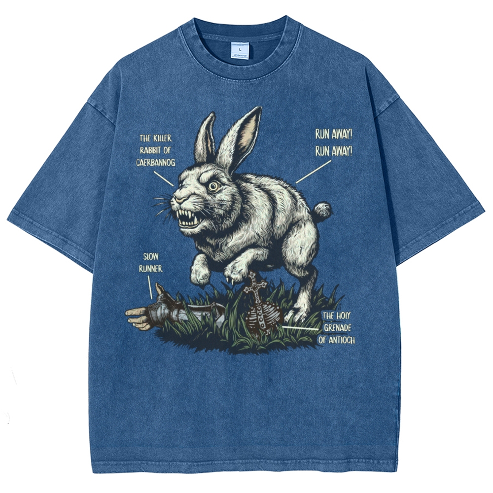 "Killer Rabbit of Caerbannog" Anatomy Washed T-Shirt