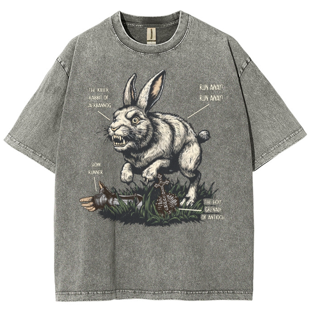 "Killer Rabbit of Caerbannog" Anatomy Washed T-Shirt