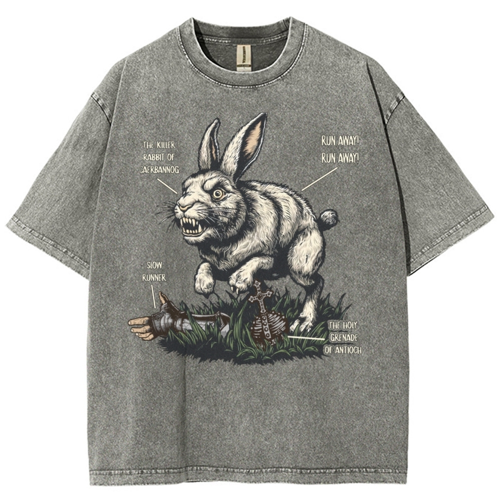 "Killer Rabbit of Caerbannog" Anatomy Washed T-Shirt