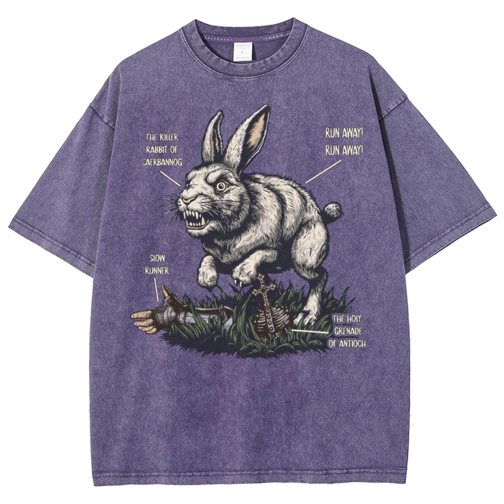 "Killer Rabbit of Caerbannog" Anatomy Washed T-Shirt