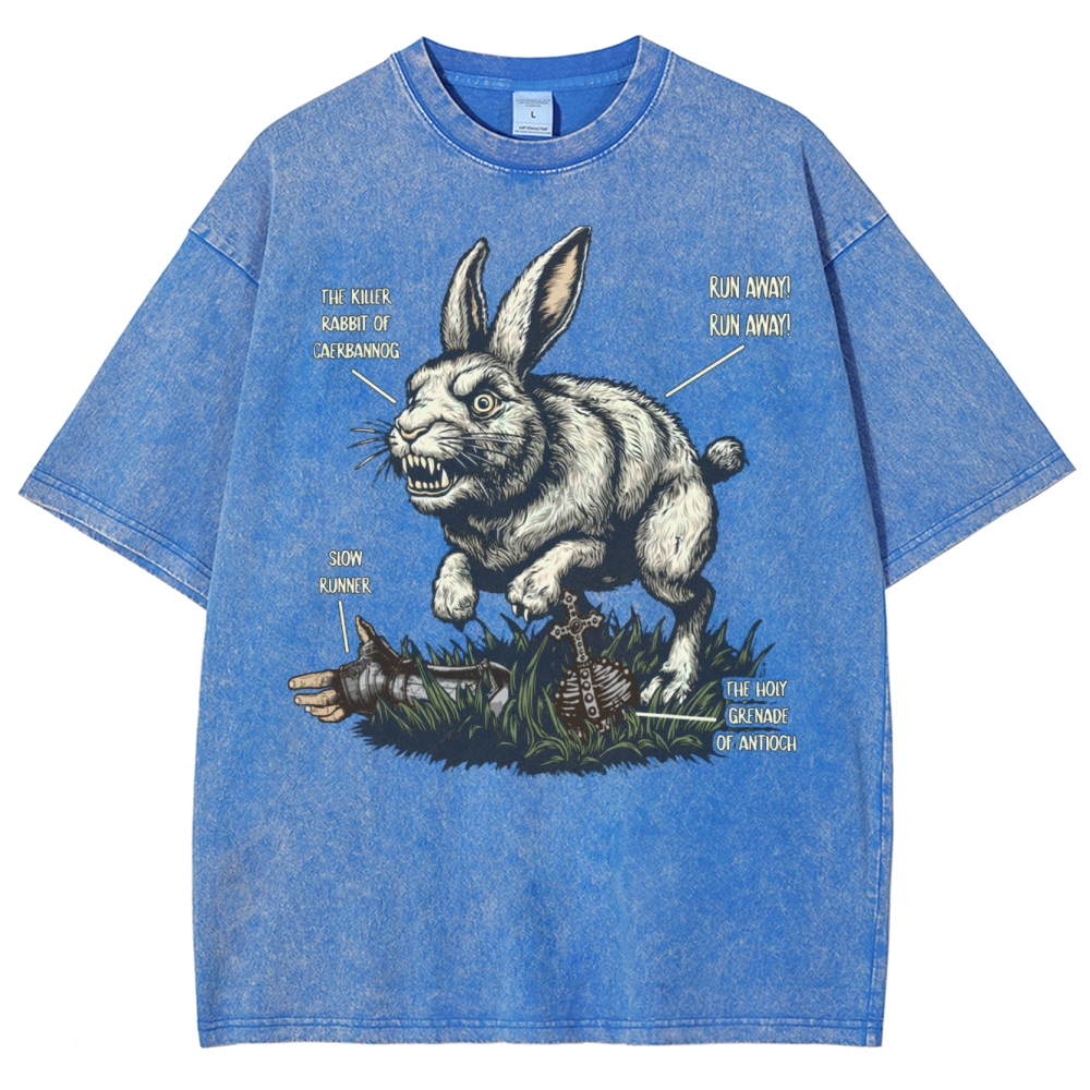 "Killer Rabbit of Caerbannog" Anatomy Washed T-Shirt