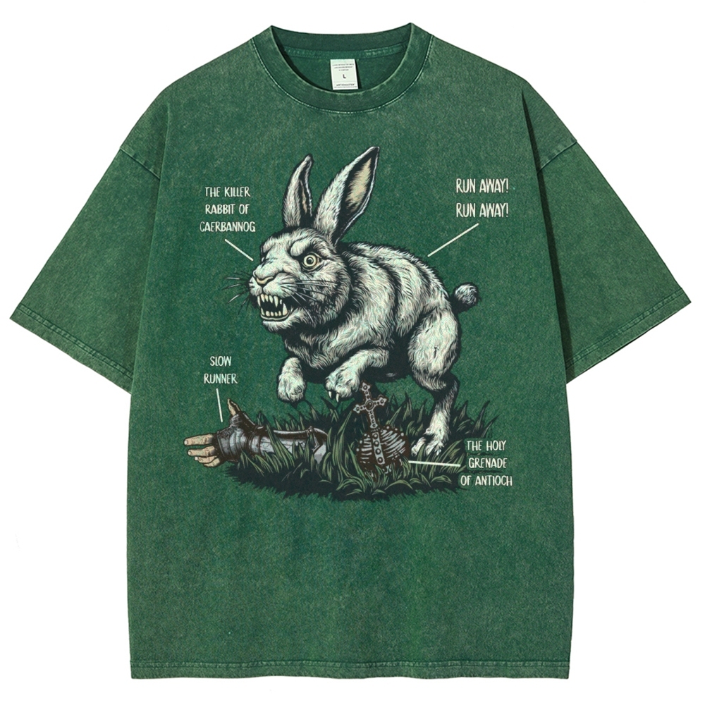 "Killer Rabbit of Caerbannog" Anatomy Washed T-Shirt