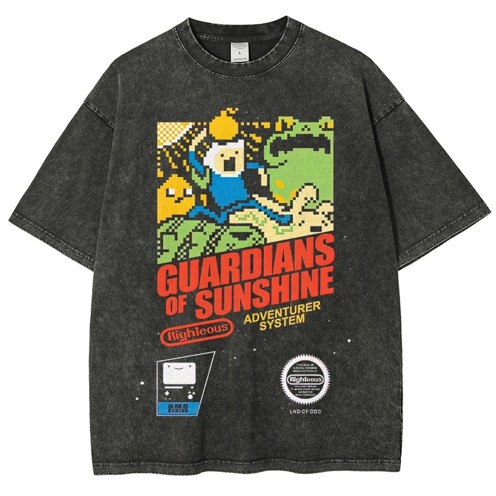 "Guardians of Sunshine" Pixel Game Washed T-Shirt
