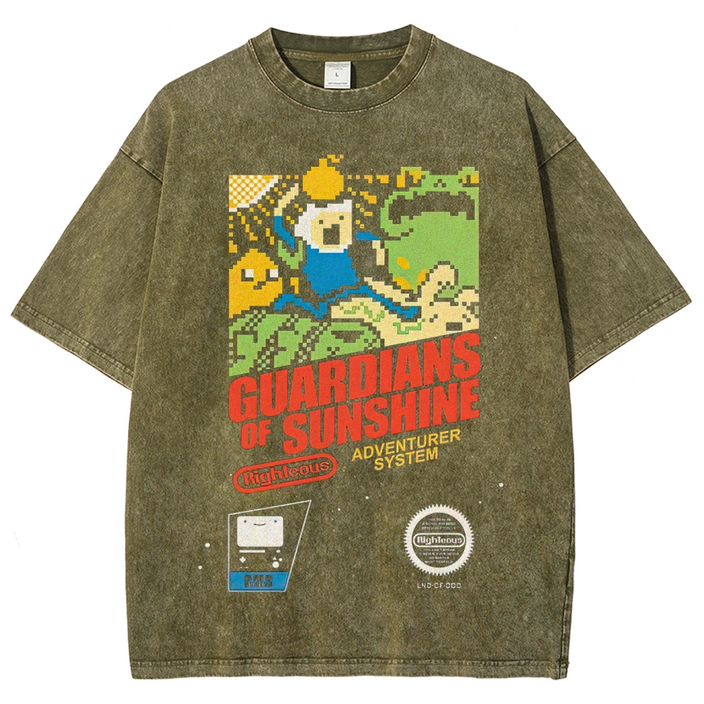"Guardians of Sunshine" Pixel Game Washed T-Shirt